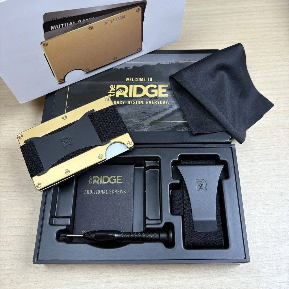Ridge Wallet Bundle - 24 Karat Gold - NEW!! Cash Strap & Money Clip
